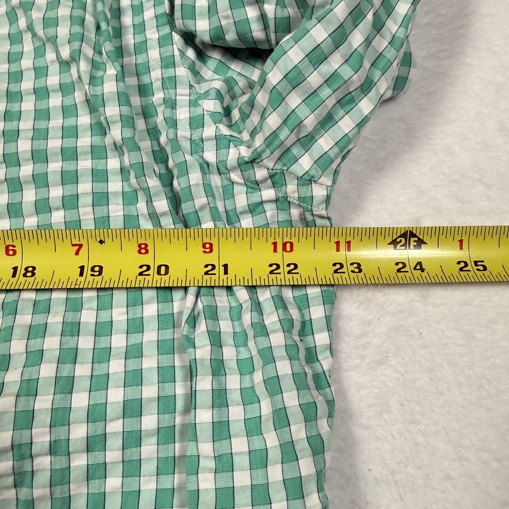 Brooks Brothers Regent Shirt Mens Large Green Check Long Sleeve Button Front - Picture 7 of 9